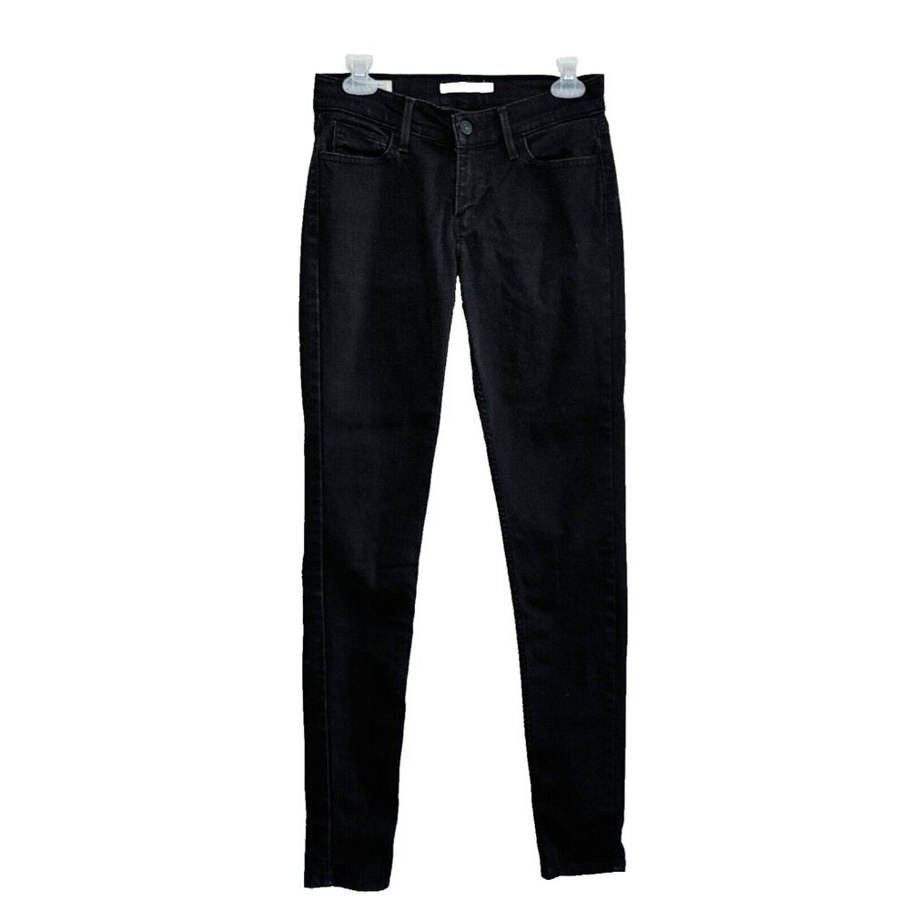 Levis 710 Super Skinny Jeans Womens 29 Black Mid Rise Stretch Denim
